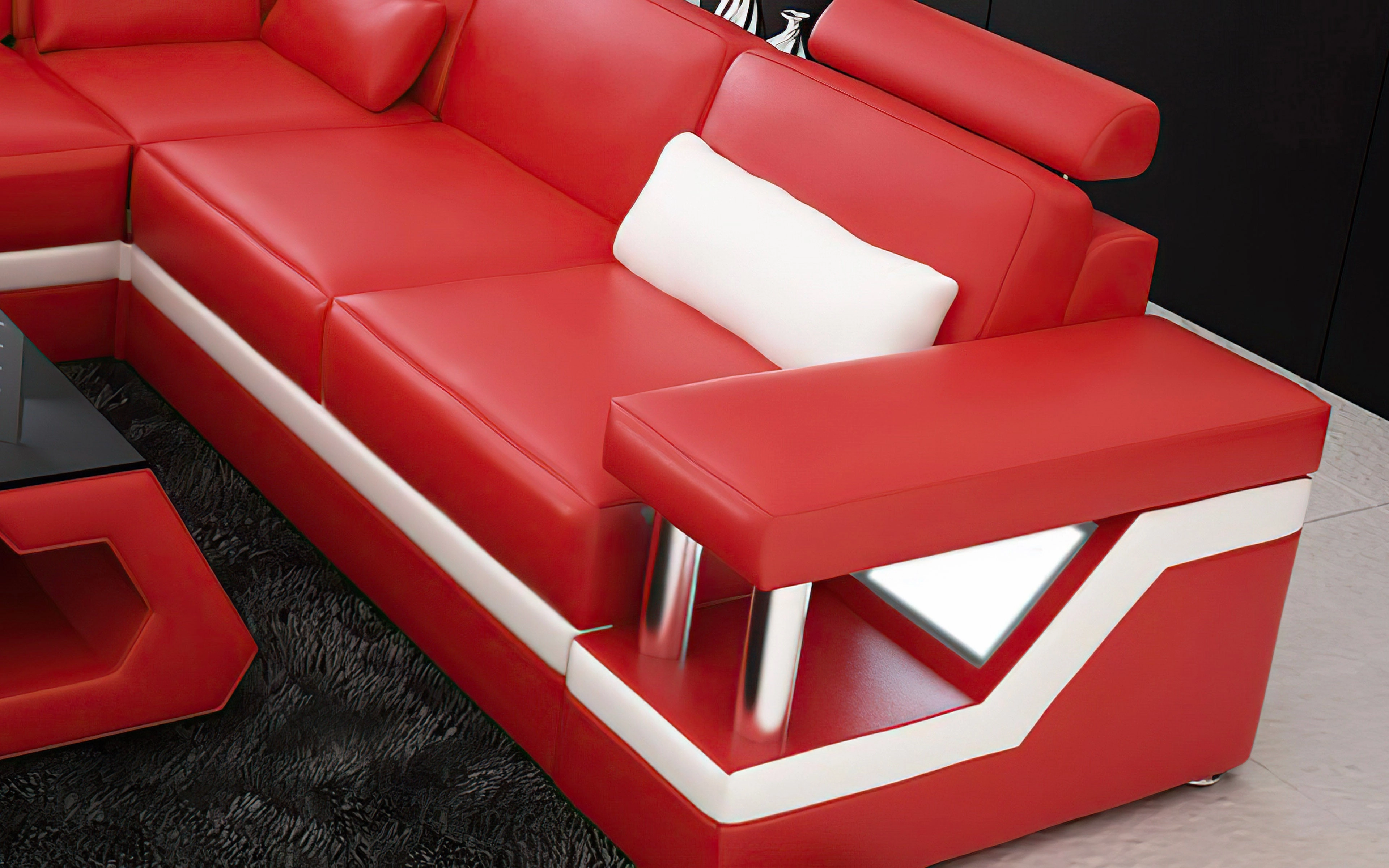 Emerson Modern Leather Sectional