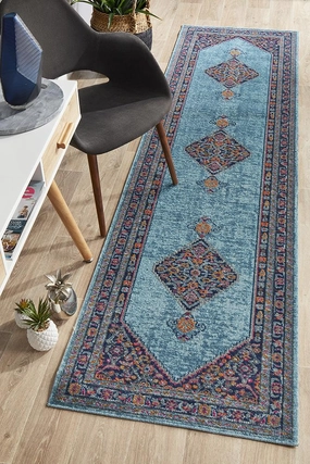 Eternal 901 Runner Rug (Blue) by Rug Culture