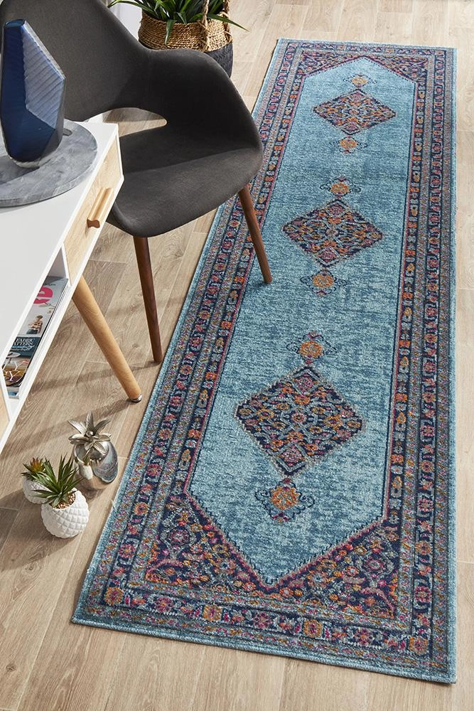 Eternal 901 Runner Rug (Blue) by Rug Culture