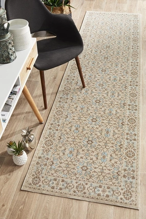 Eternal 911 Runner Rug (Bone) by Rug Culture