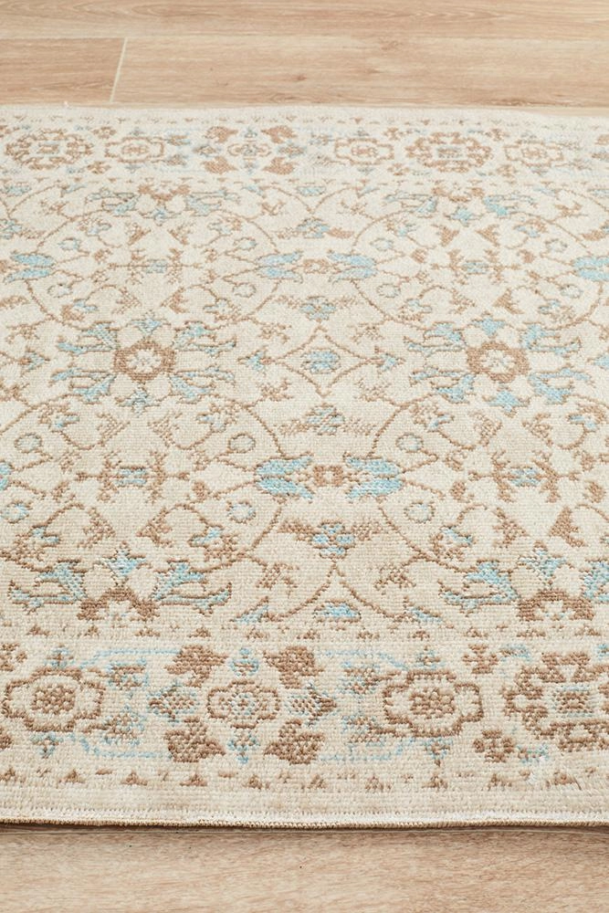 Eternal 911 Runner Rug (Bone) by Rug Culture