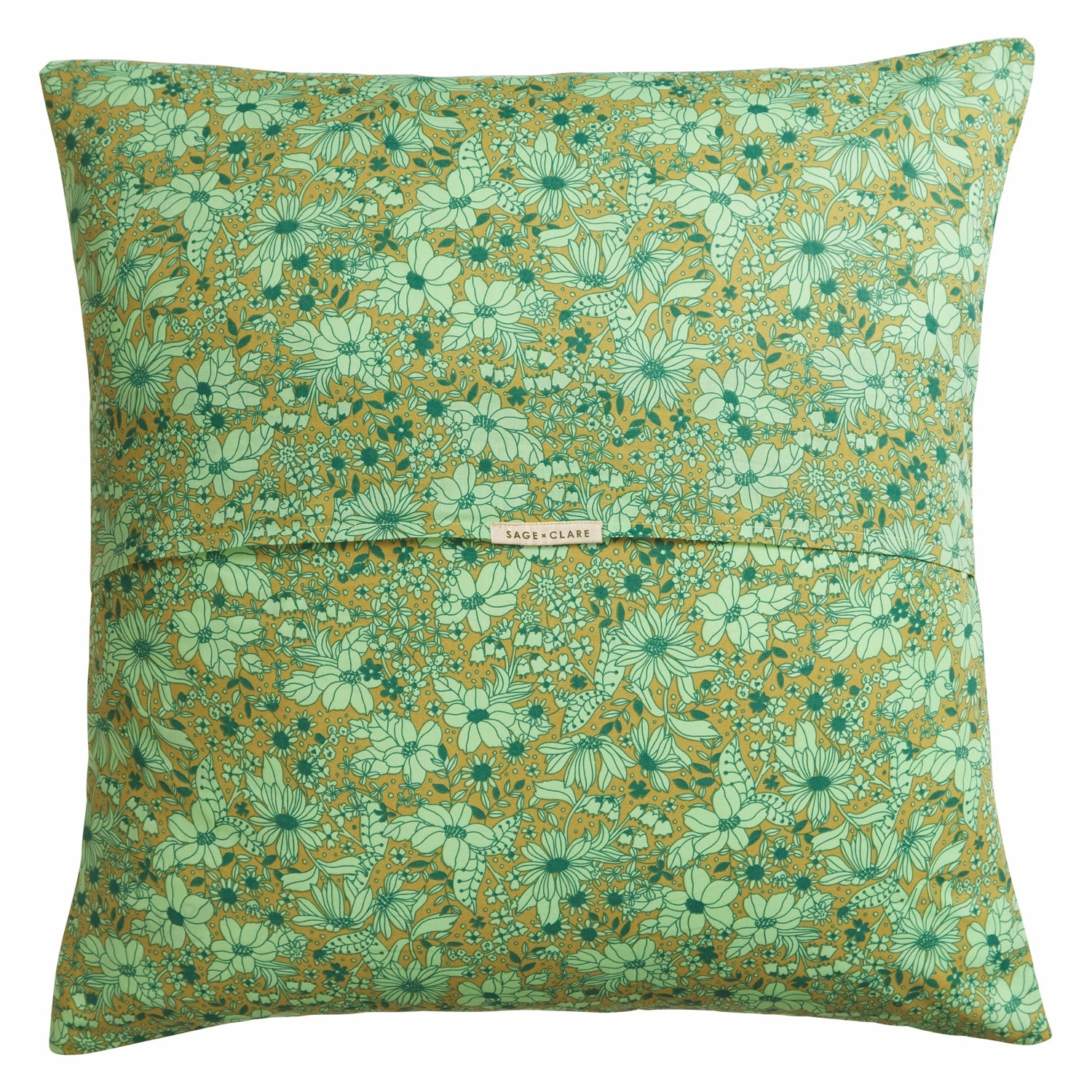Evette Cotton Euro Pillowcase Set - Olive