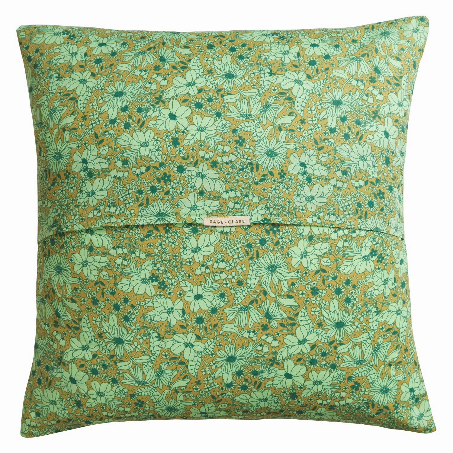 Evette Cotton Euro Pillowcase Set - Olive