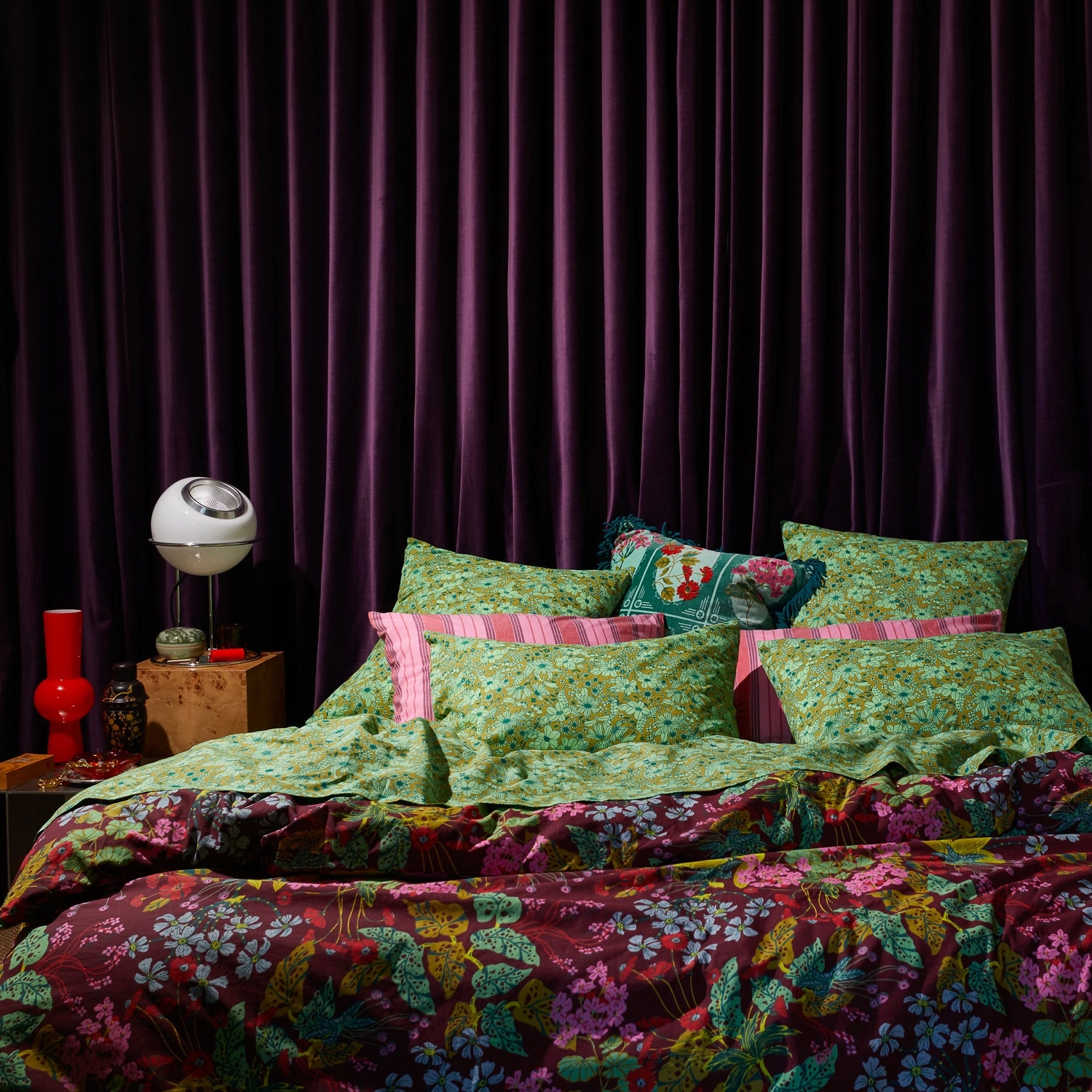 Evette Cotton Pillowcase Set - Olive