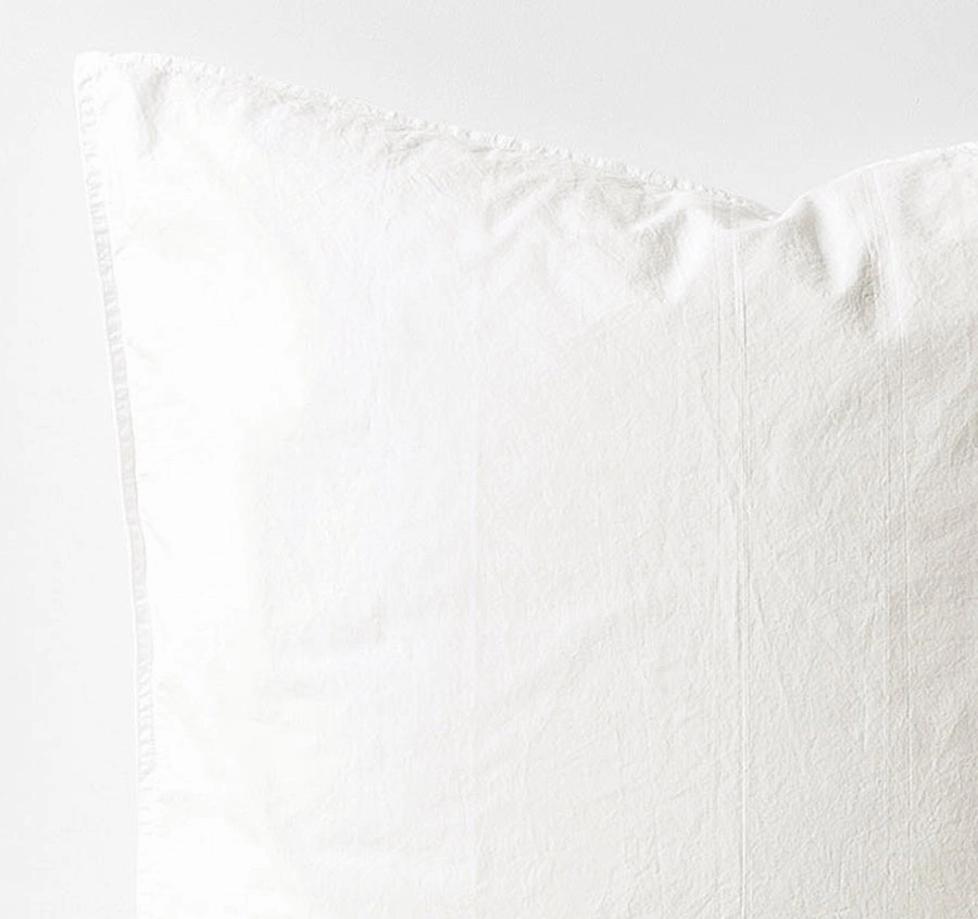 Evie Organic Cotton European Pillowcase White