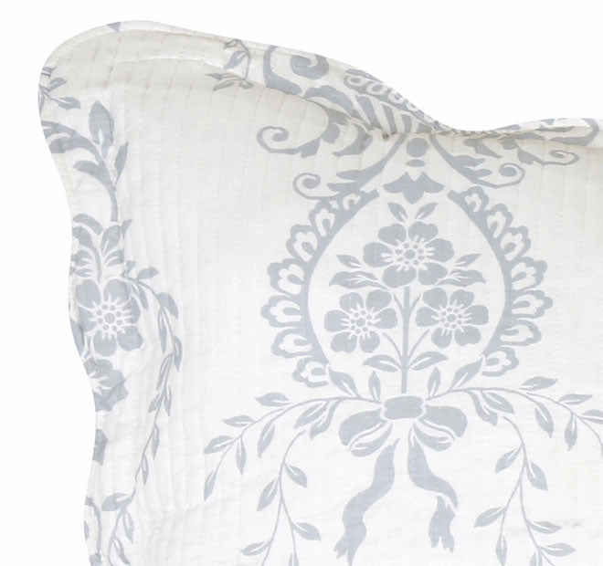 Florence European Pillowcase Grey