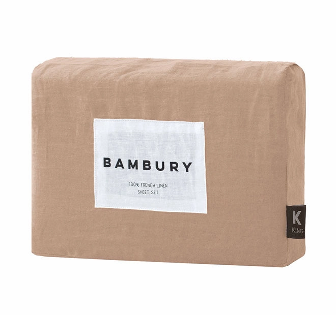 French Linen Mega Sheet Set Range Tea Rose