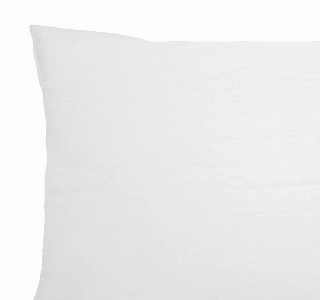 French Linen Standard Pillowcase Pair Snow