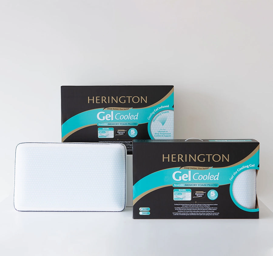 Gel Cooled Memory Foam Standard Pillow Low