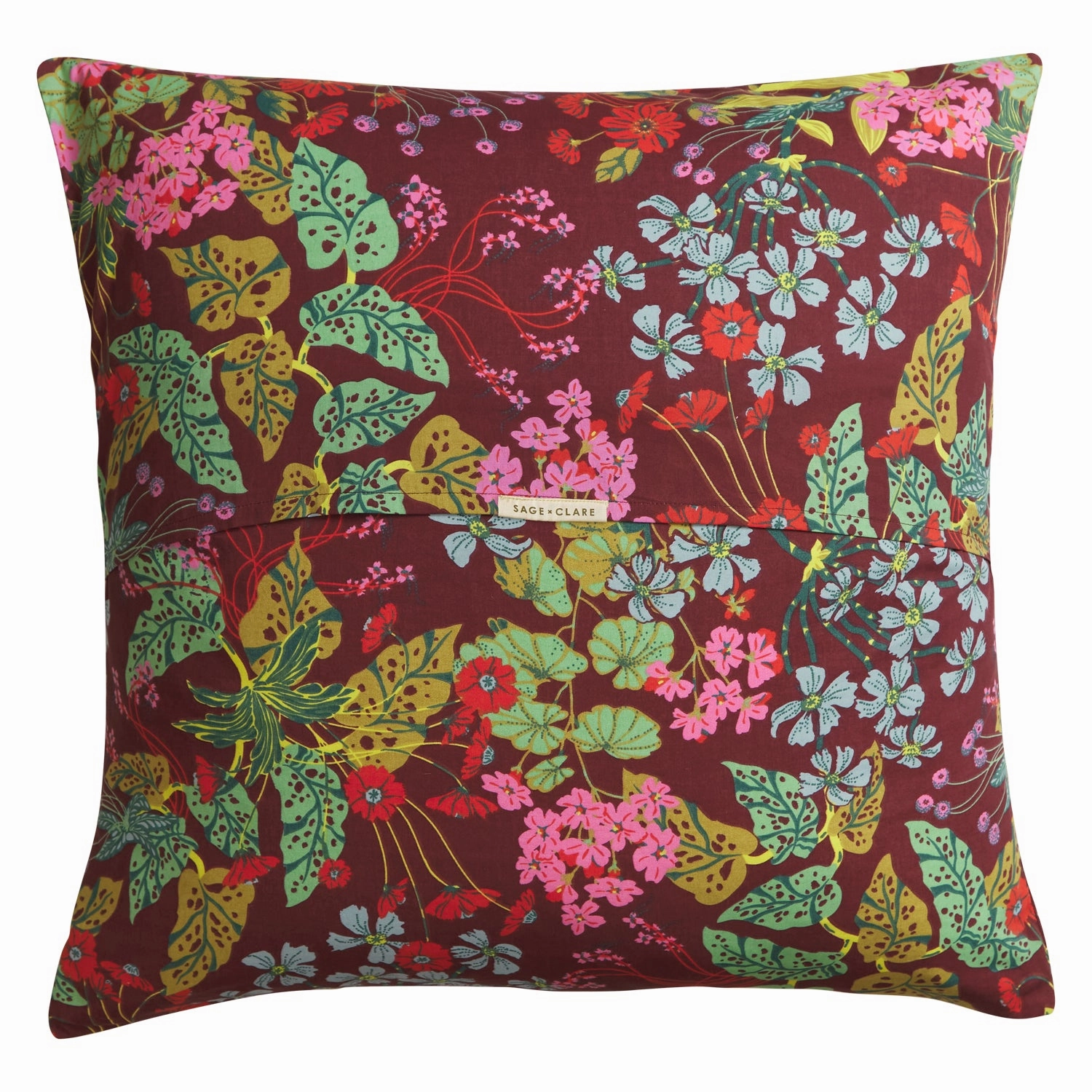 Genevieve Cotton Euro Pillowcase Set - Mahogany