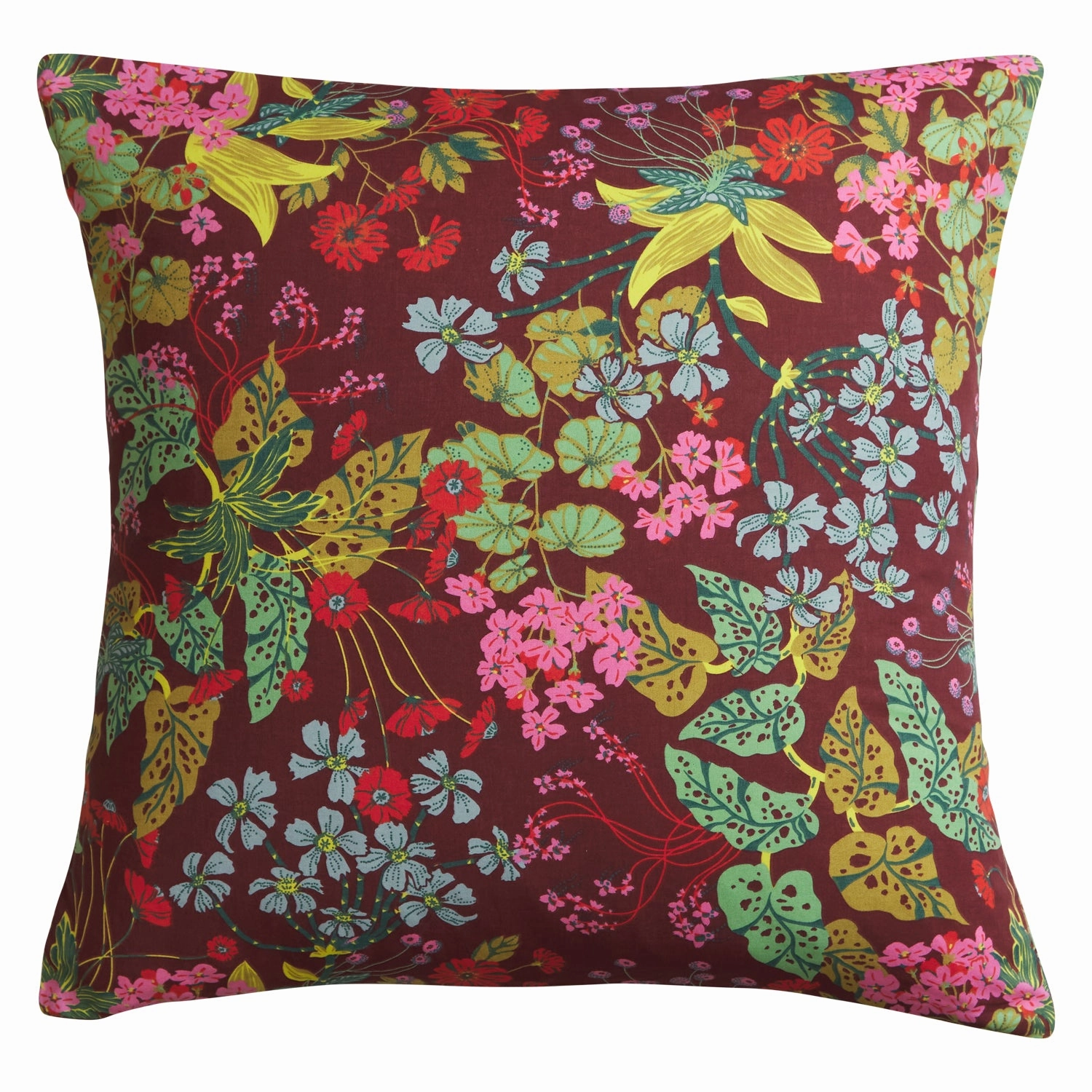 Genevieve Cotton Euro Pillowcase Set - Mahogany