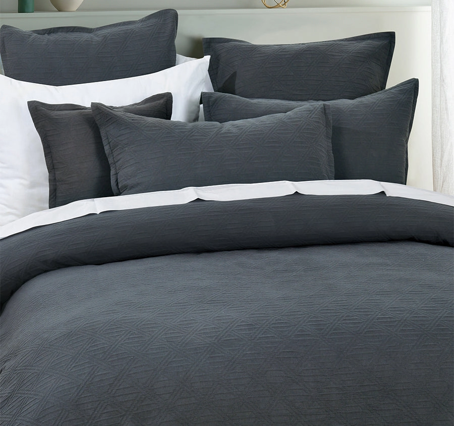 Hallston European Pillowcase Charcoal