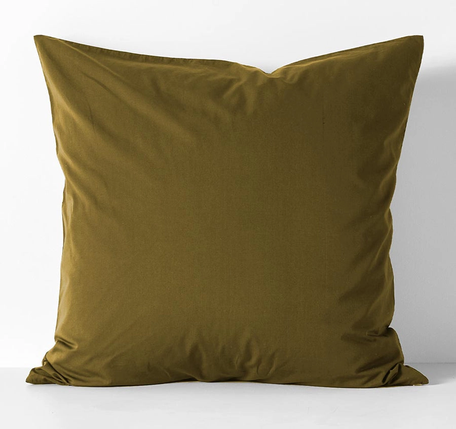 Halo Organic Cotton European Pillowcase Khaki