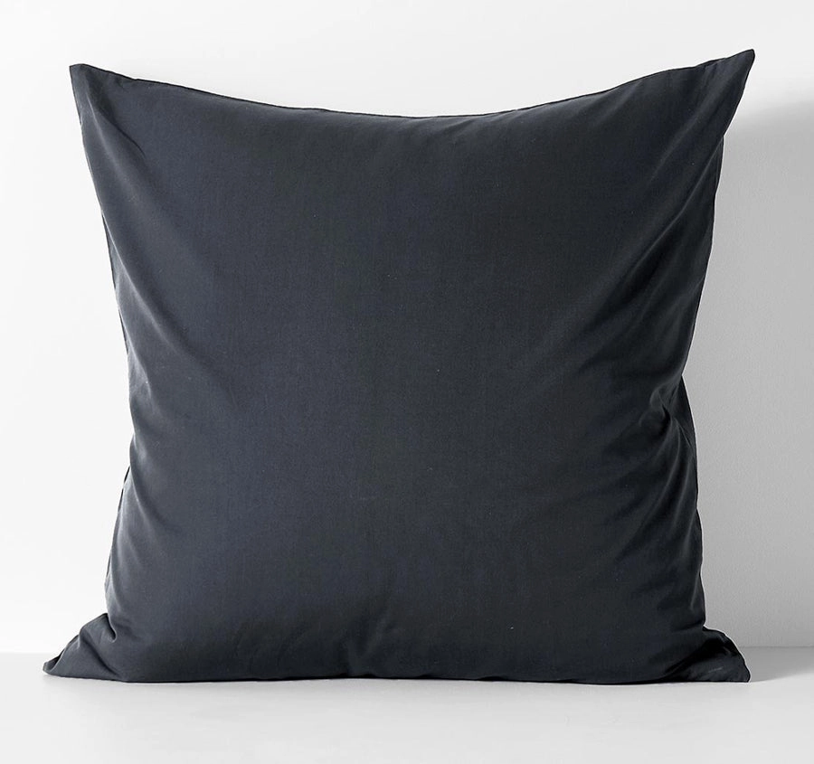 Halo Organic Cotton European Pillowcase Steel