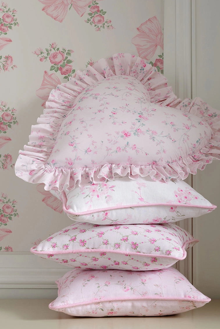 Heart Shape Ruffle Pillow