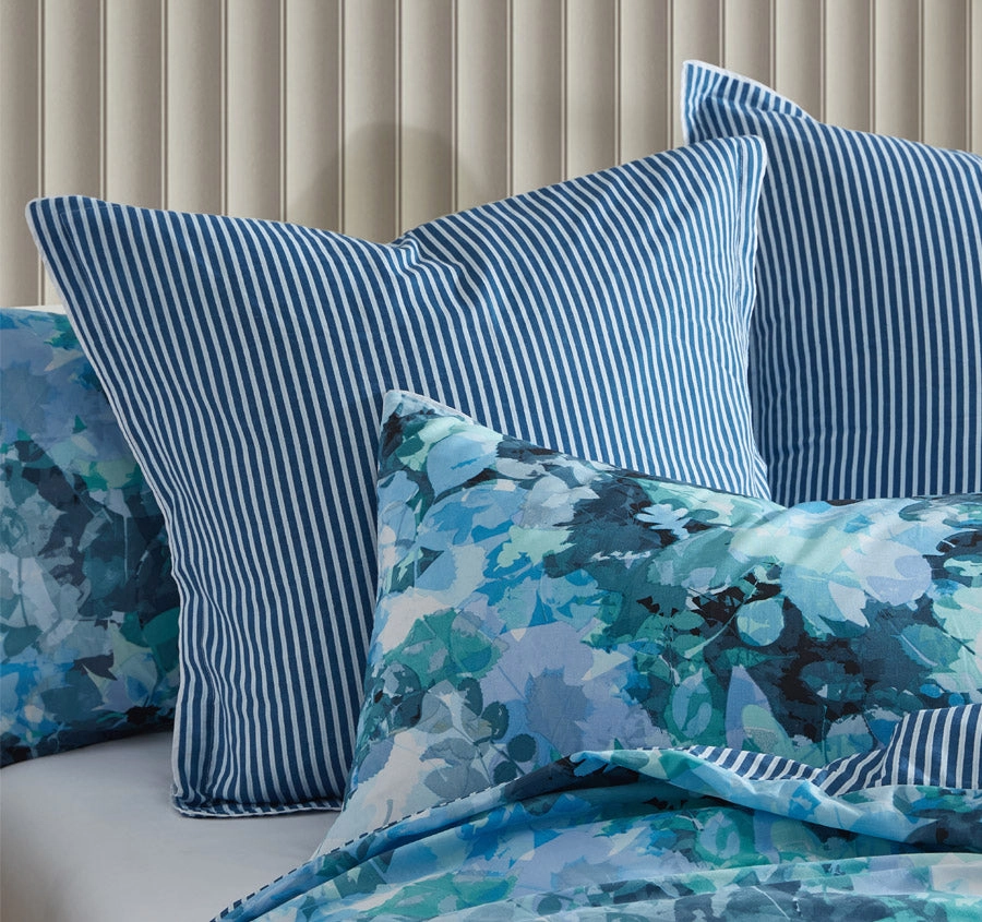 Heather European Pillowcase Blue
