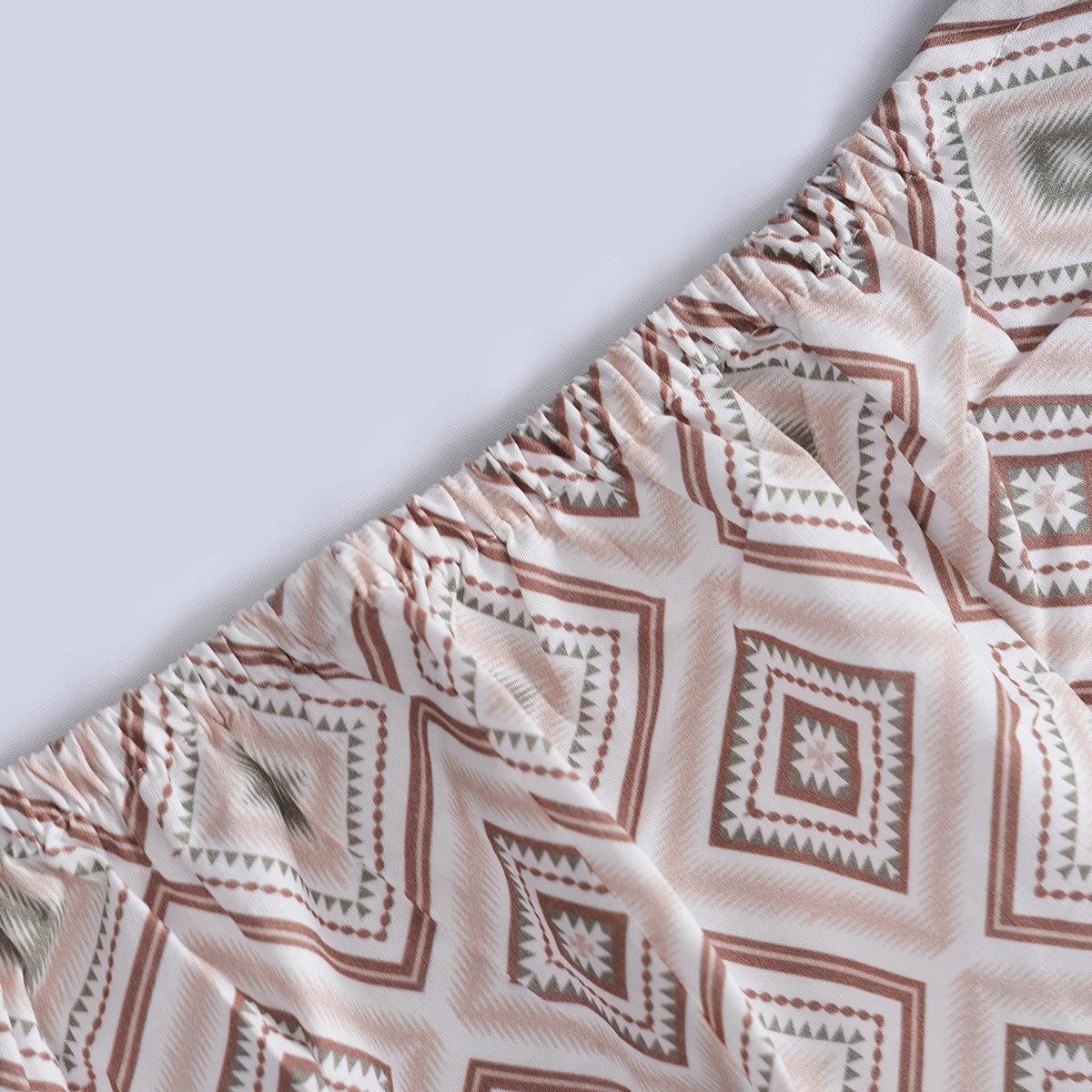 Hermosa Sensory Bloom Jude 100% Cotton Printed Fitted Sheet with Pillow Case Peach