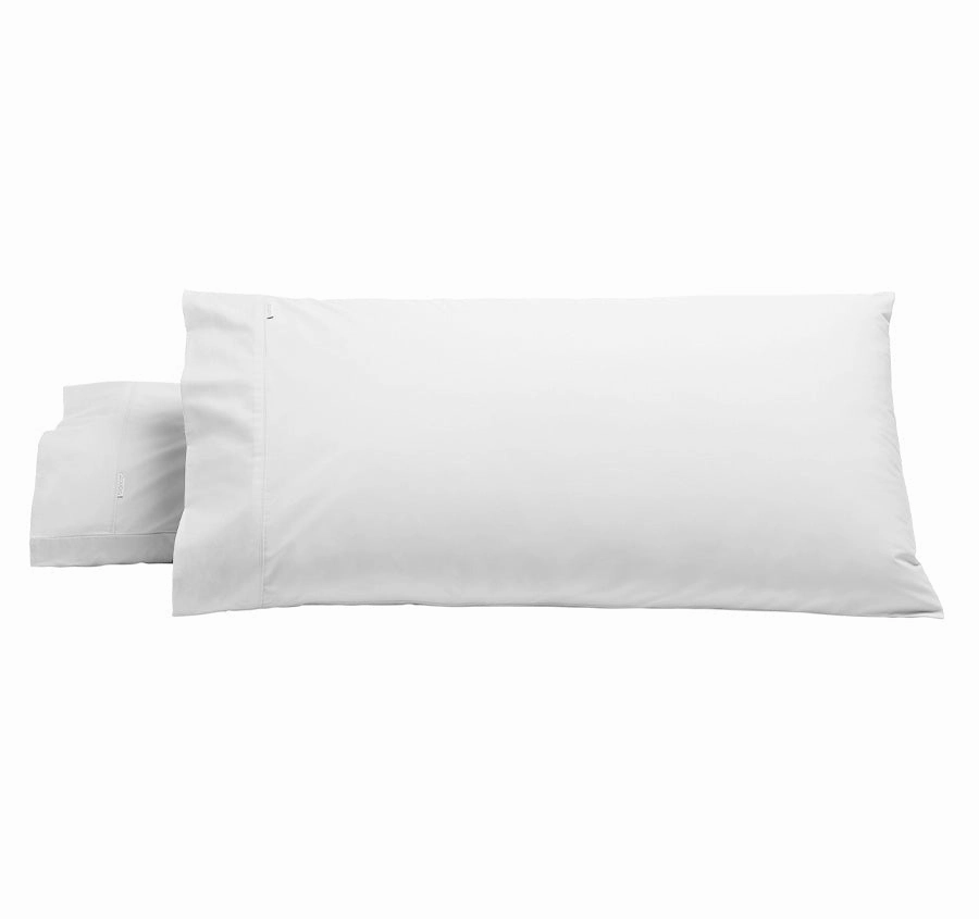 Heston 300THC Cotton Percale King Pillowcase Pair White