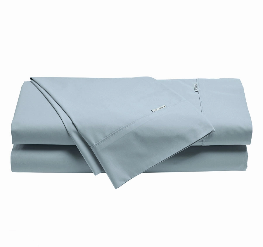 Heston 300THC Cotton Percale Mega Sheet Set Range Steel Blue