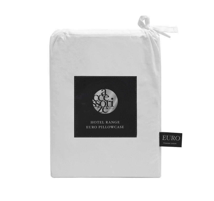 Hotel Deluxe European Pillowcase White and Black
