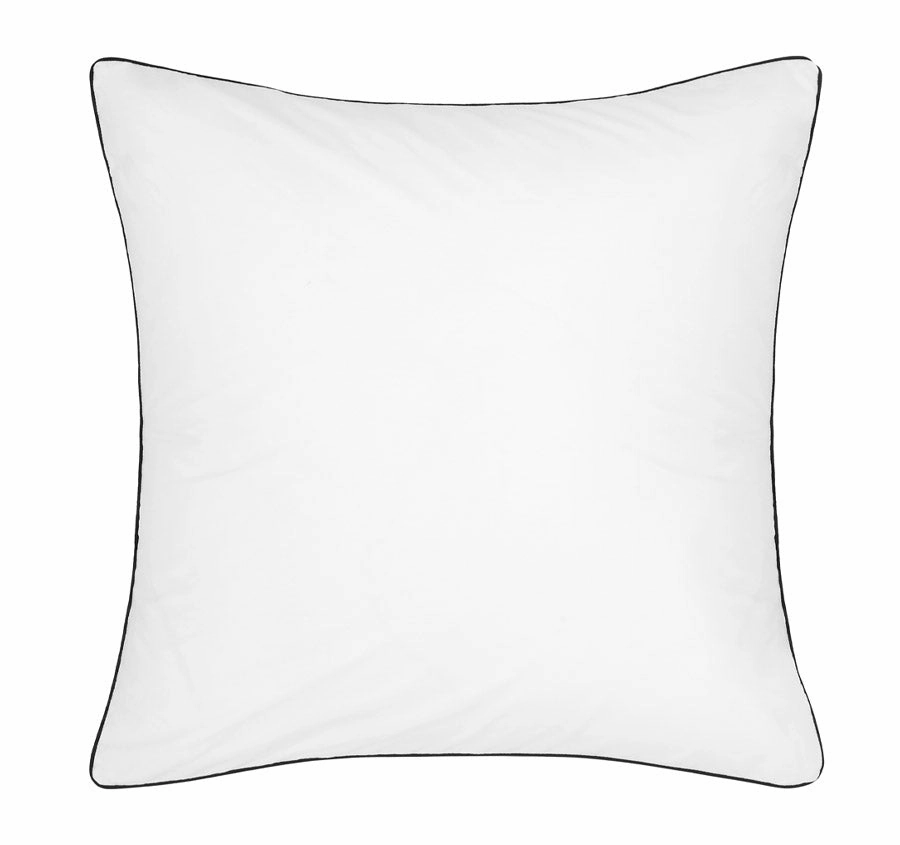 Hotel Deluxe European Pillowcase White and Black