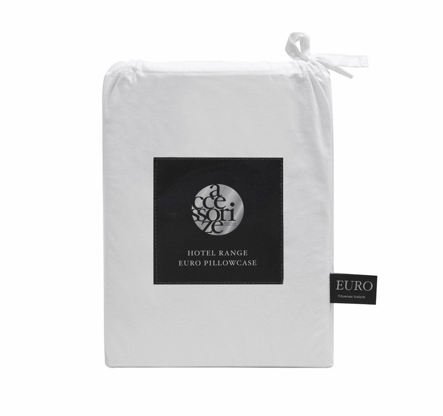 Hotel Deluxe European Tailored Pillowcase White and Black