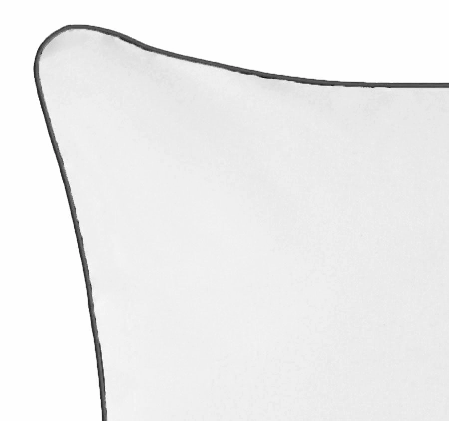 Hotel Deluxe Standard Pillowcase Pair White and Black