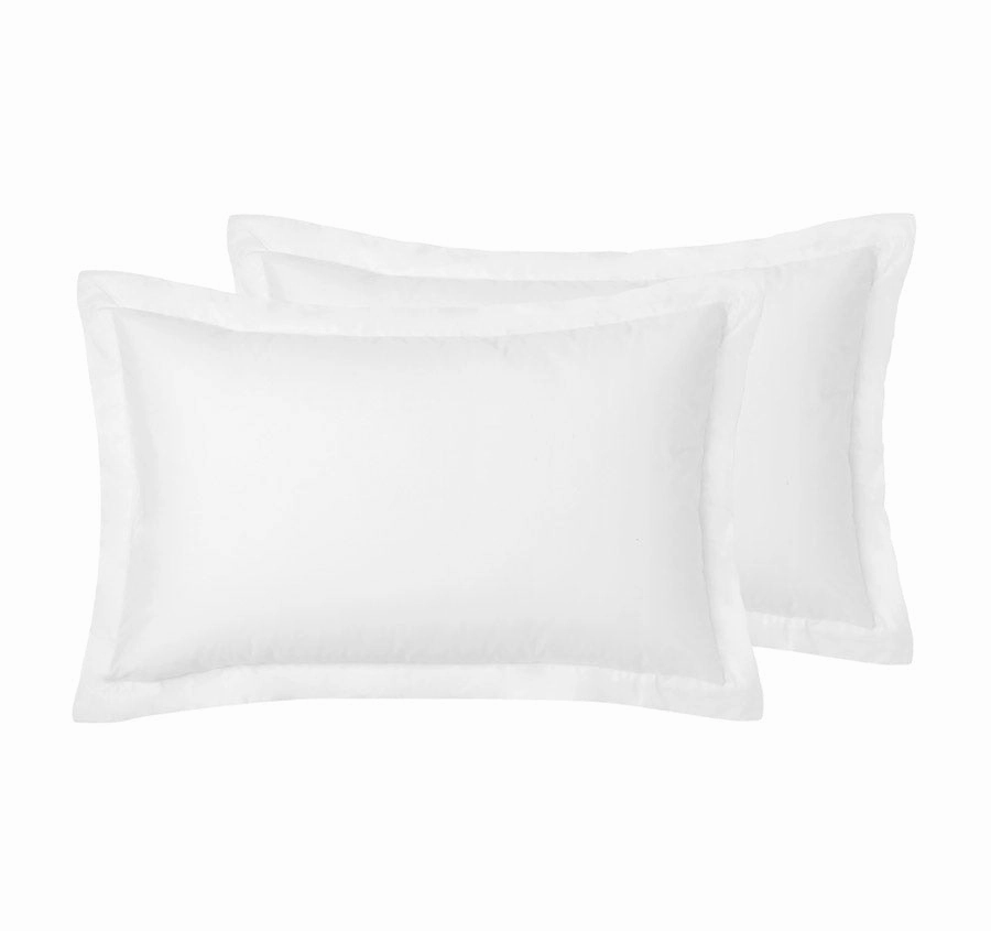 Hotel Deluxe Standard Tailored Pillowcase Pair White