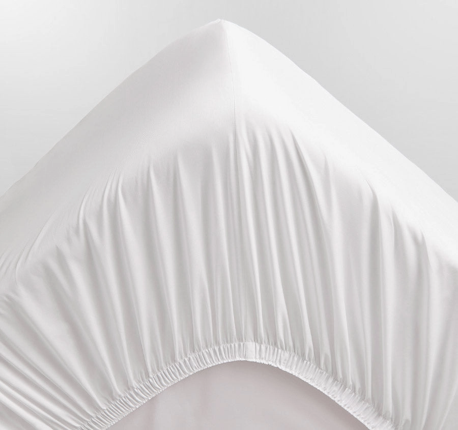 Hotel Luxury 1000THC Cotton Sateen Mega Sheet Set Range Snow