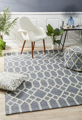 Hudson 805 Rug (Blue) by Rug Culture