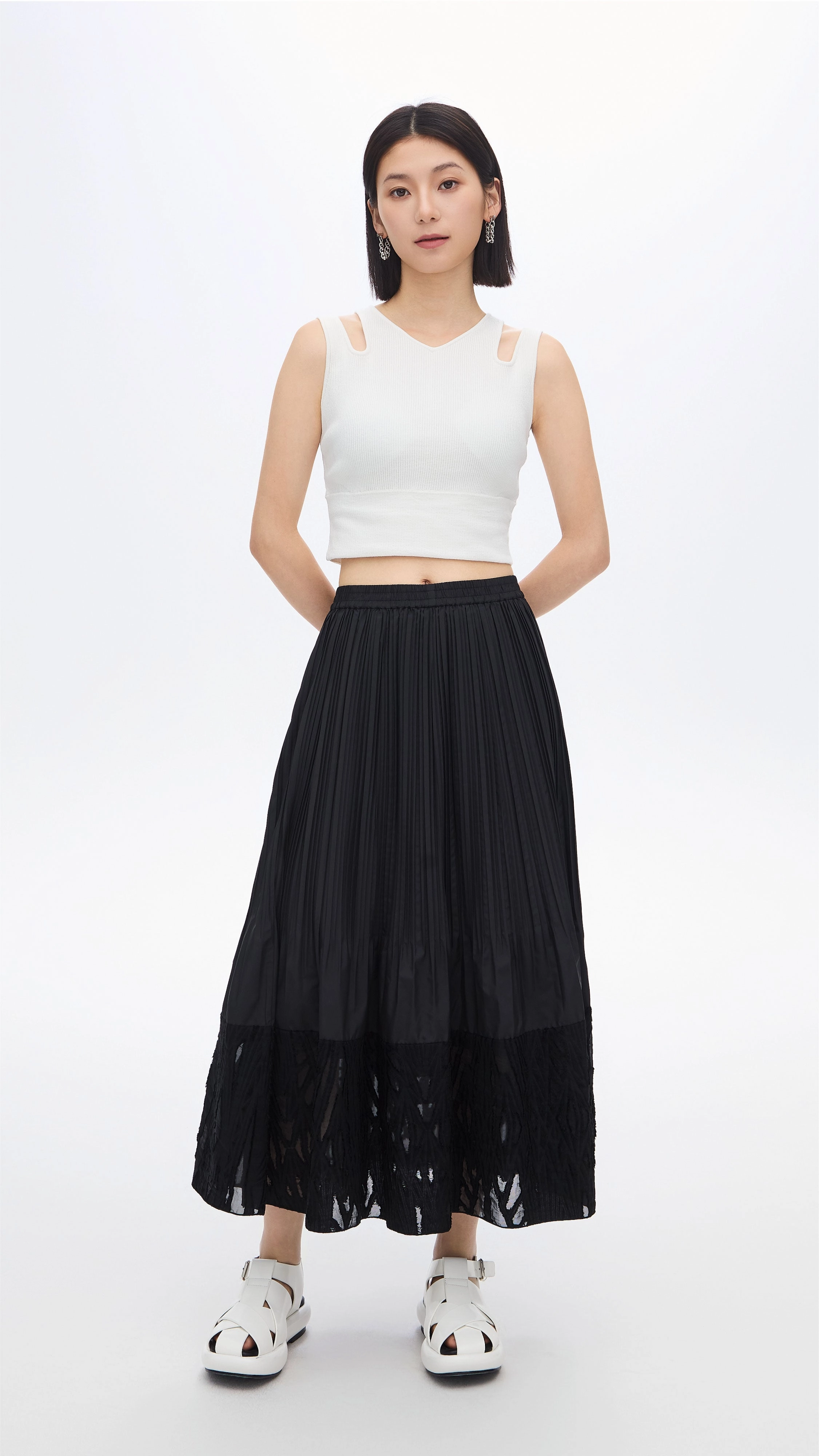 Jacquard Patch Skirt