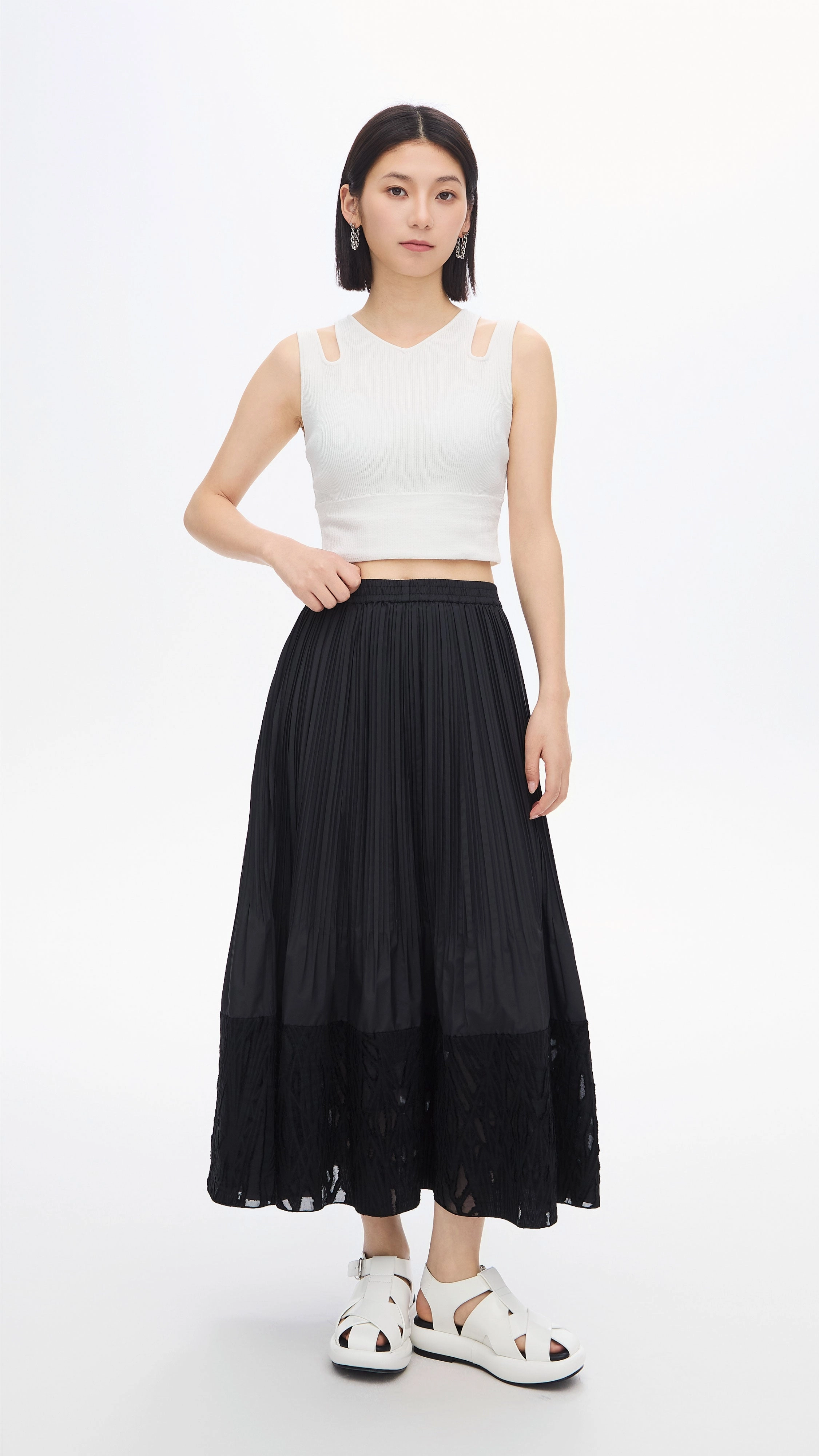 Jacquard Patch Skirt