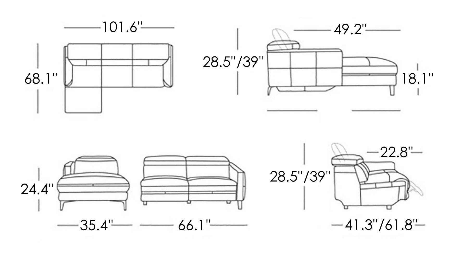 Kaplan Modern Reclining Sectional