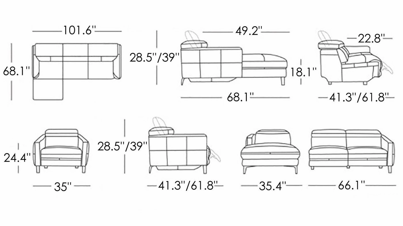 Kaplan Reclining Sectional With Chair