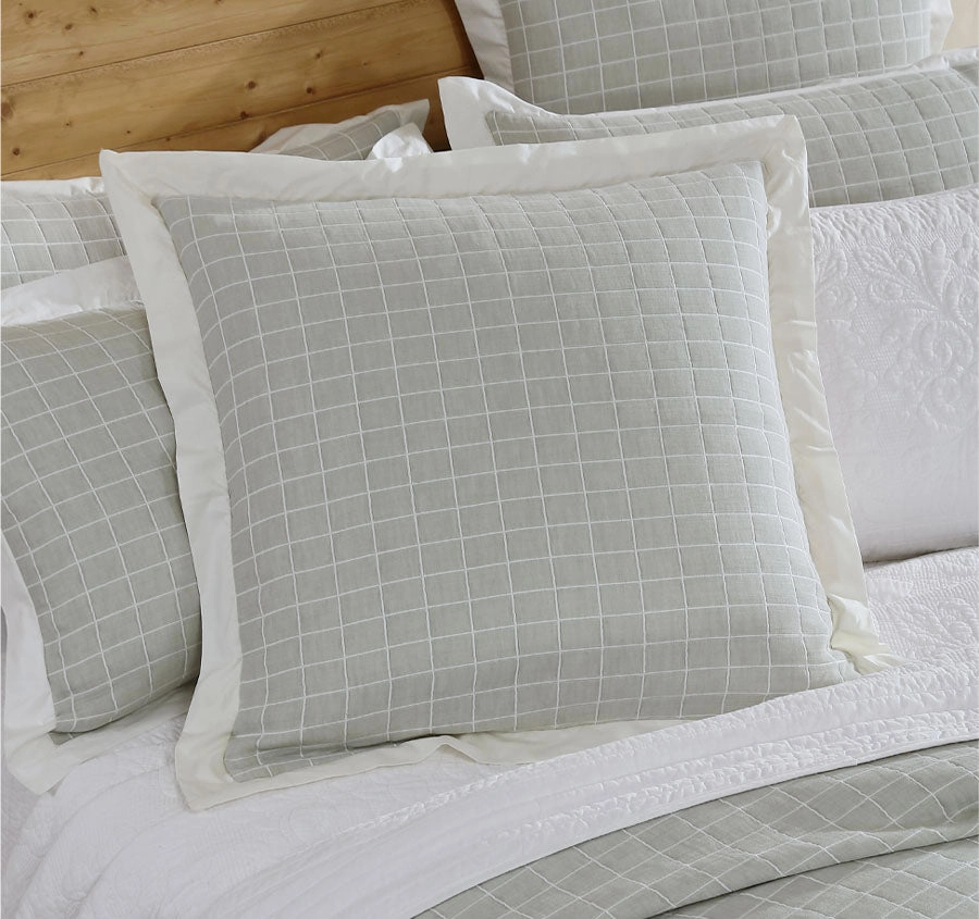 Kingston European Pillowcase Moss