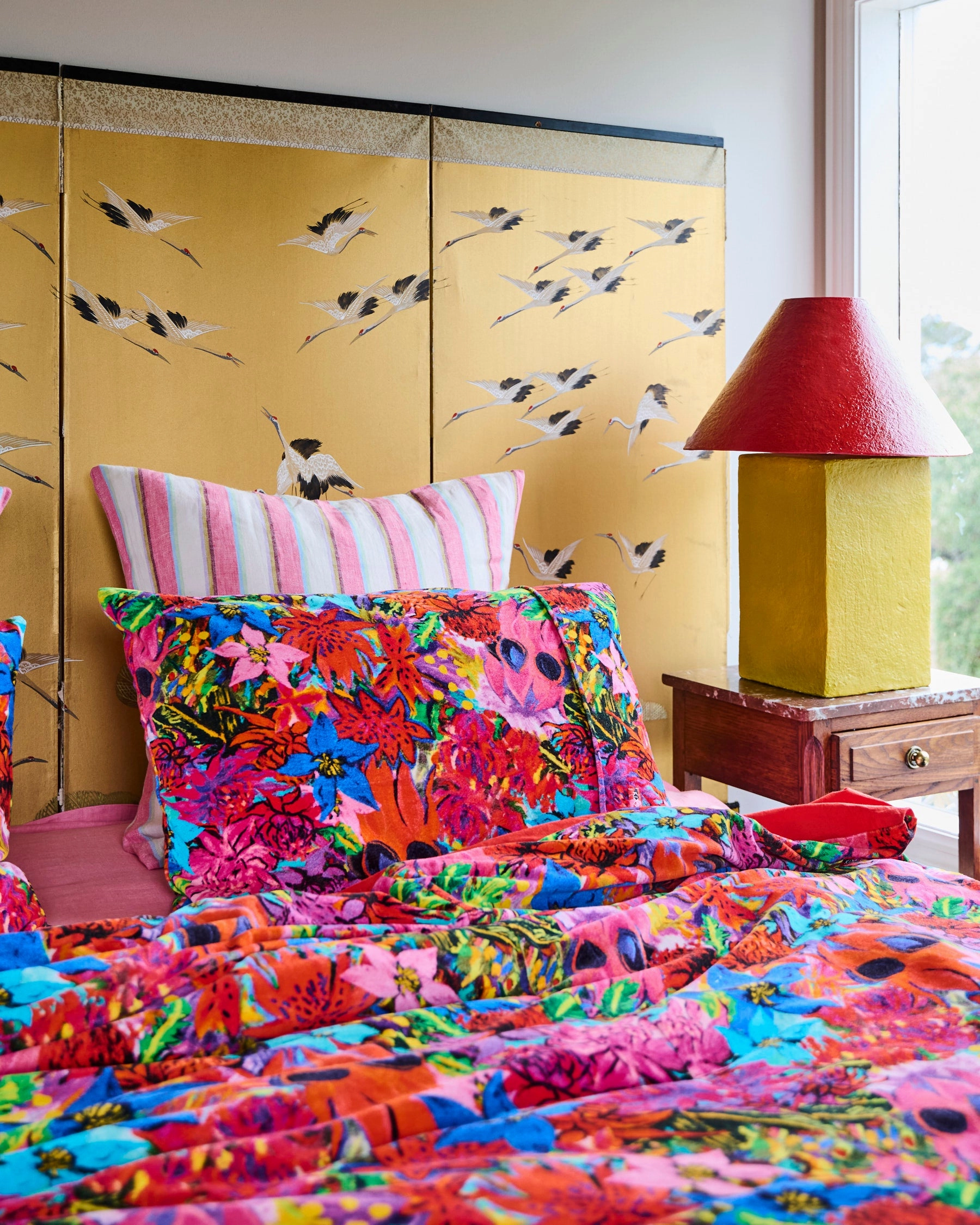 Kip&Co x Jenny Kee Growing The Peace Velvet Pillowcases