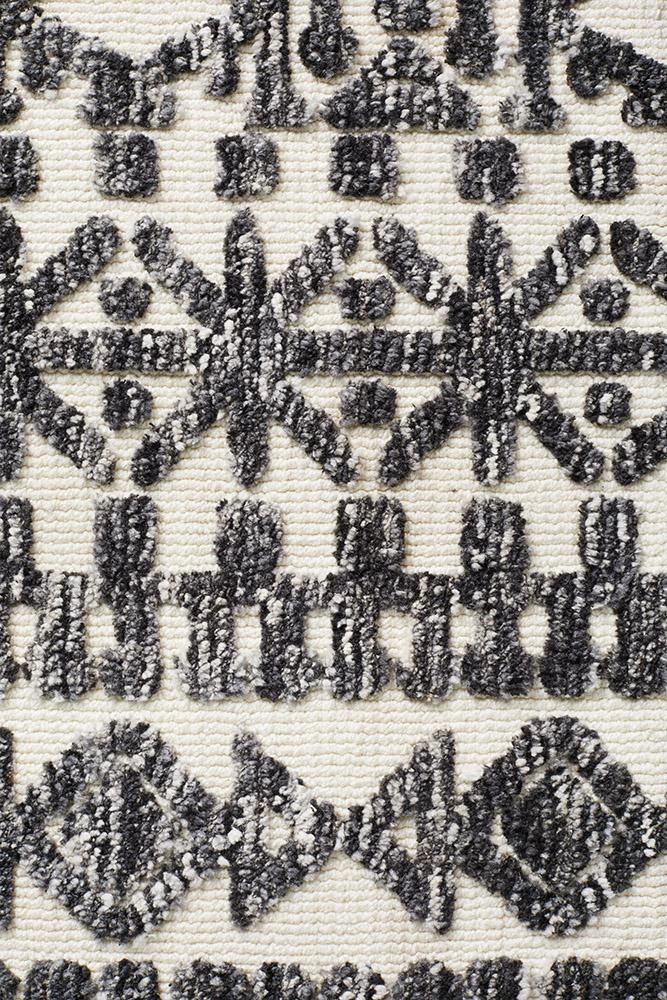 Levi 363 Rug (Ivory Black) by Rug Culture