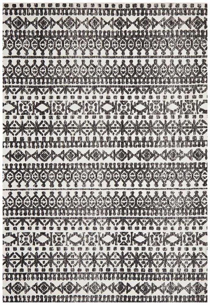 Levi 363 Rug (Ivory Black) by Rug Culture
