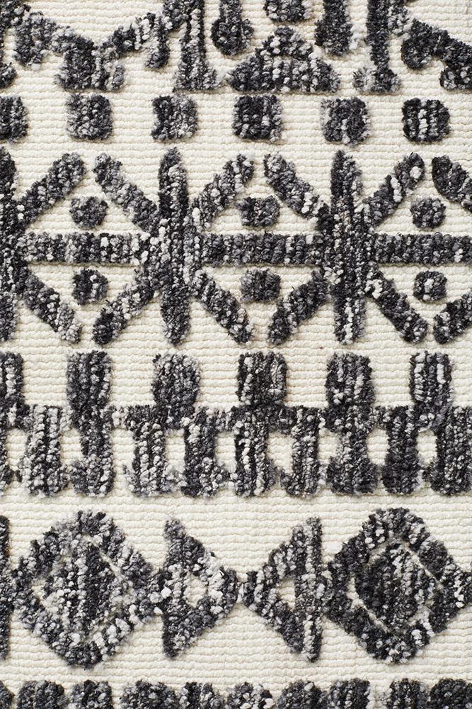 Levi 363 Rug (Ivory Black) by Rug Culture