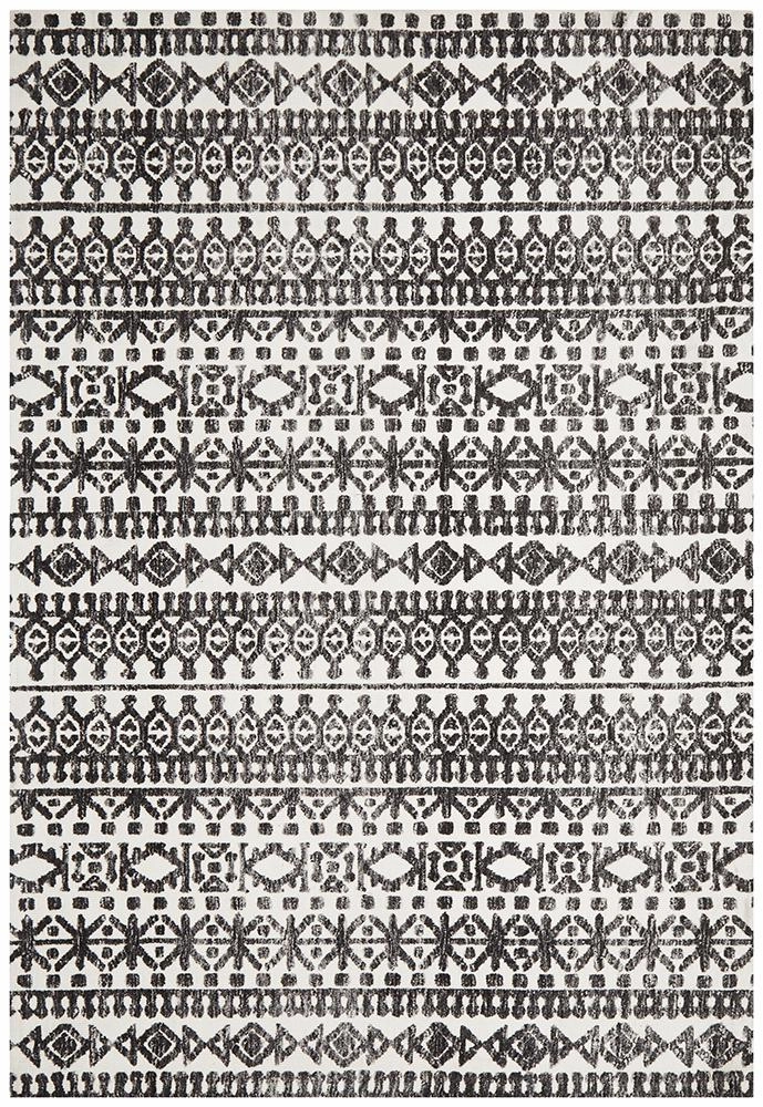 Levi 363 Rug (Ivory Black) by Rug Culture