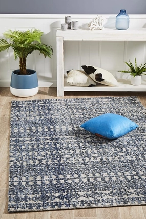 Levi 363 Rug (Navy Grey) by Rug Culture