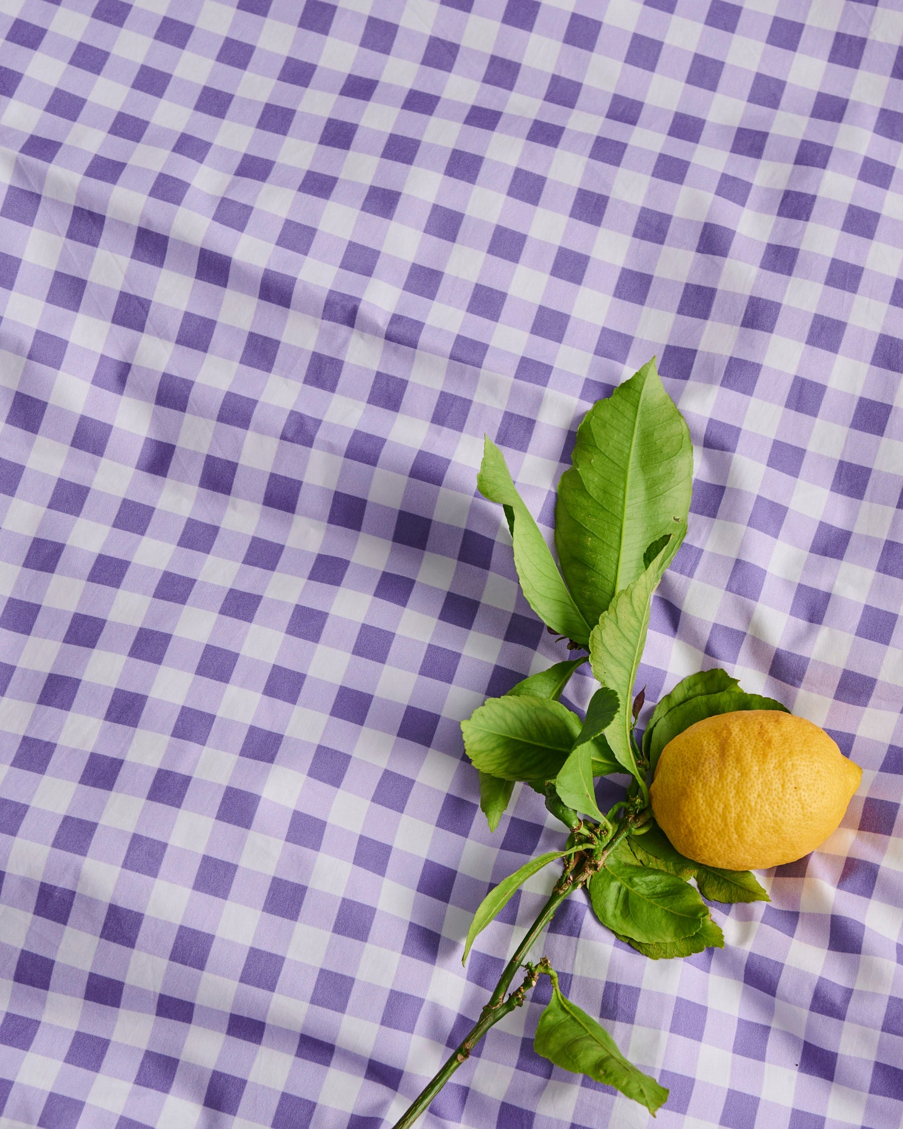 Lilac Gingham Organic Cotton Pillowcases