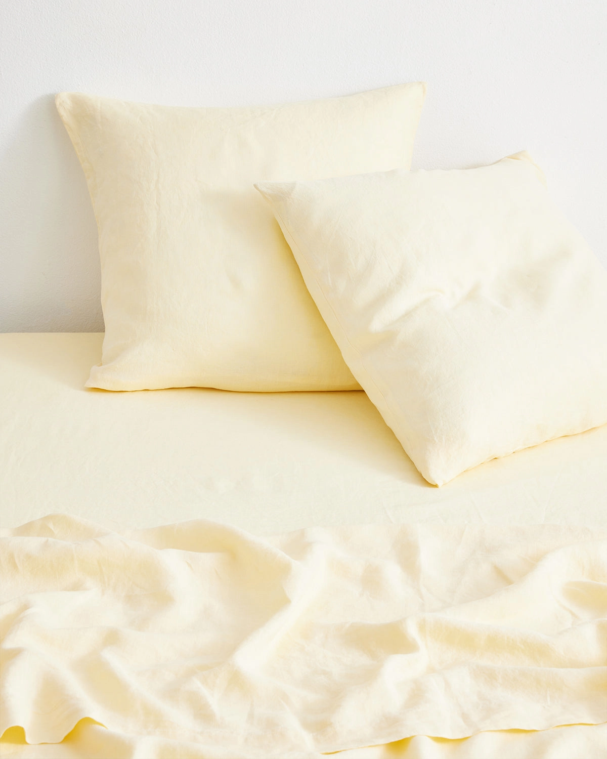 Limoncello 100% French Flax Linen European Pillowcases (Set of Two)