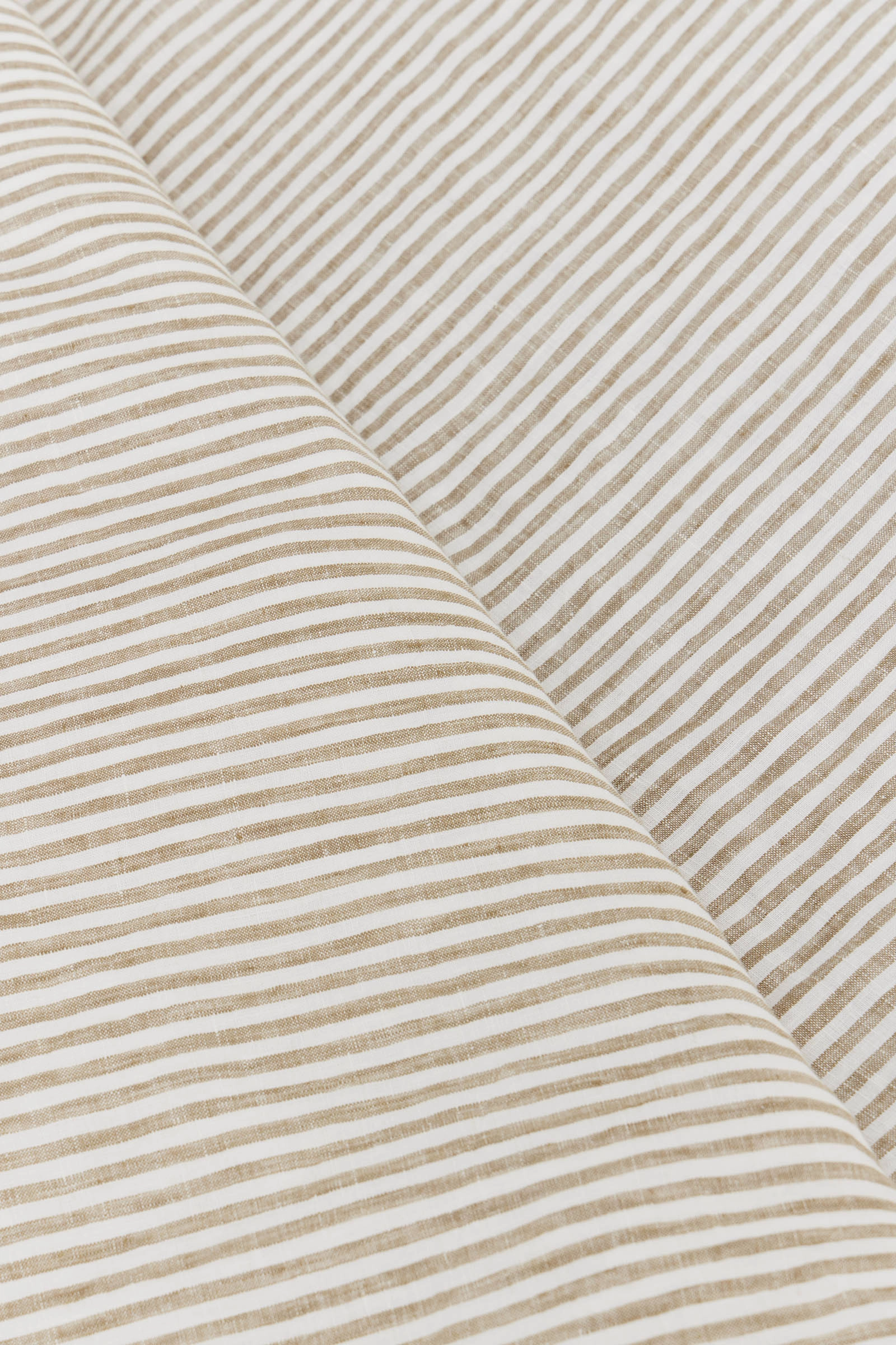 Linen European Pillow Case Olive Stripe