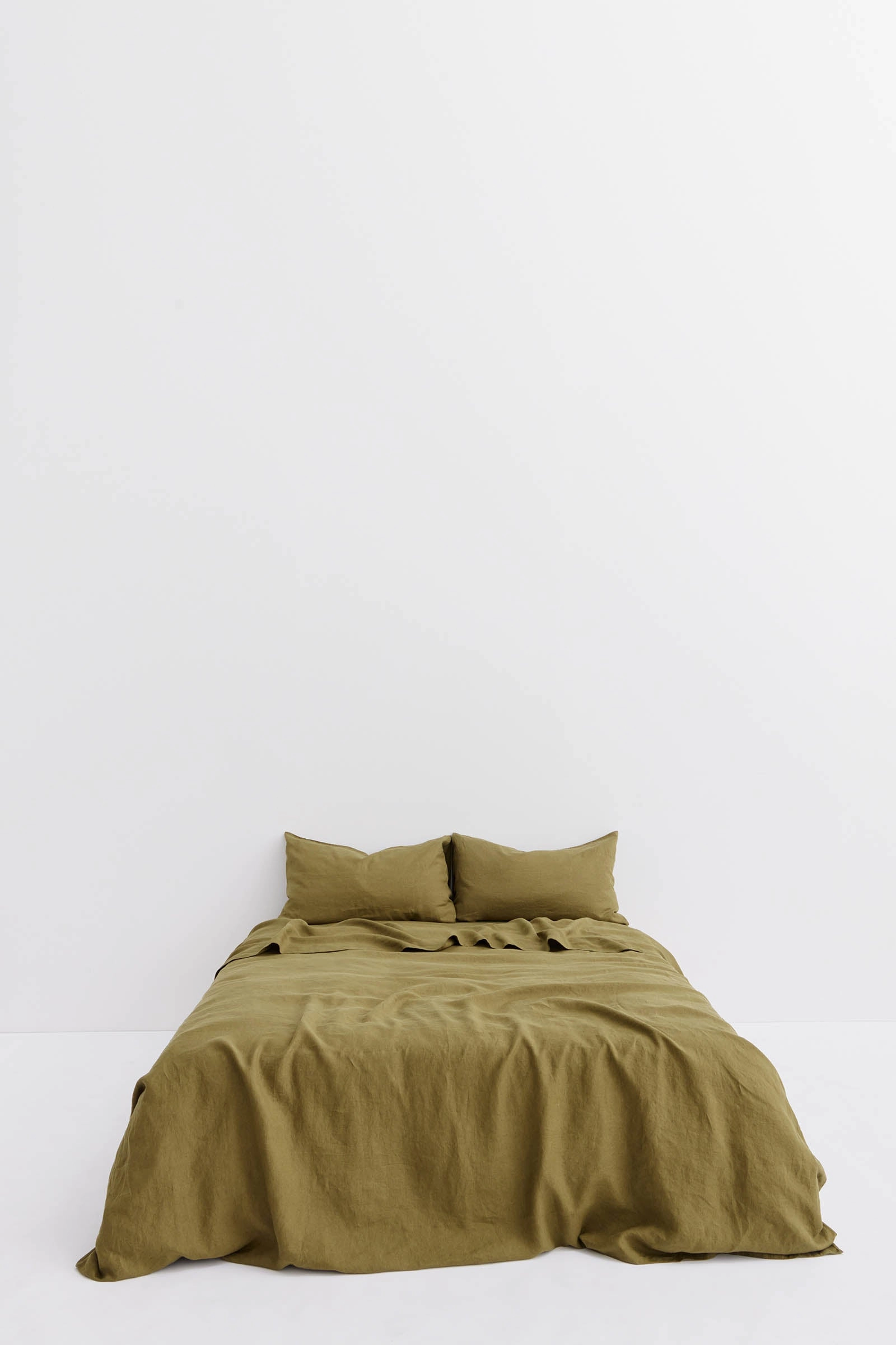 Linen Standard Pillow Cases Olive