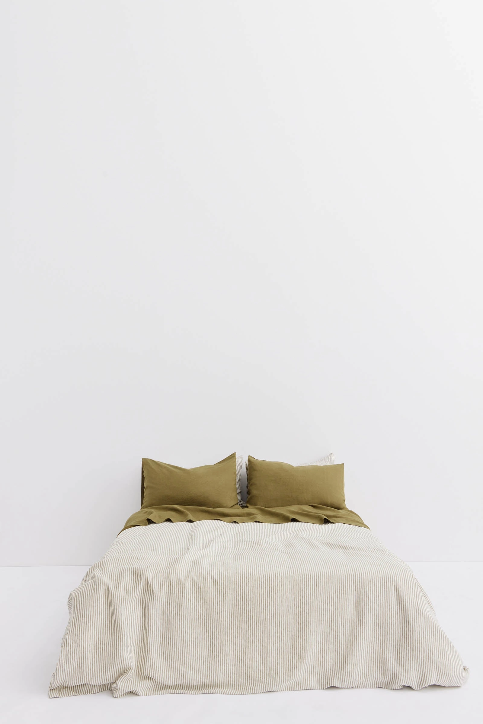 Linen Standard Pillow Cases Olive