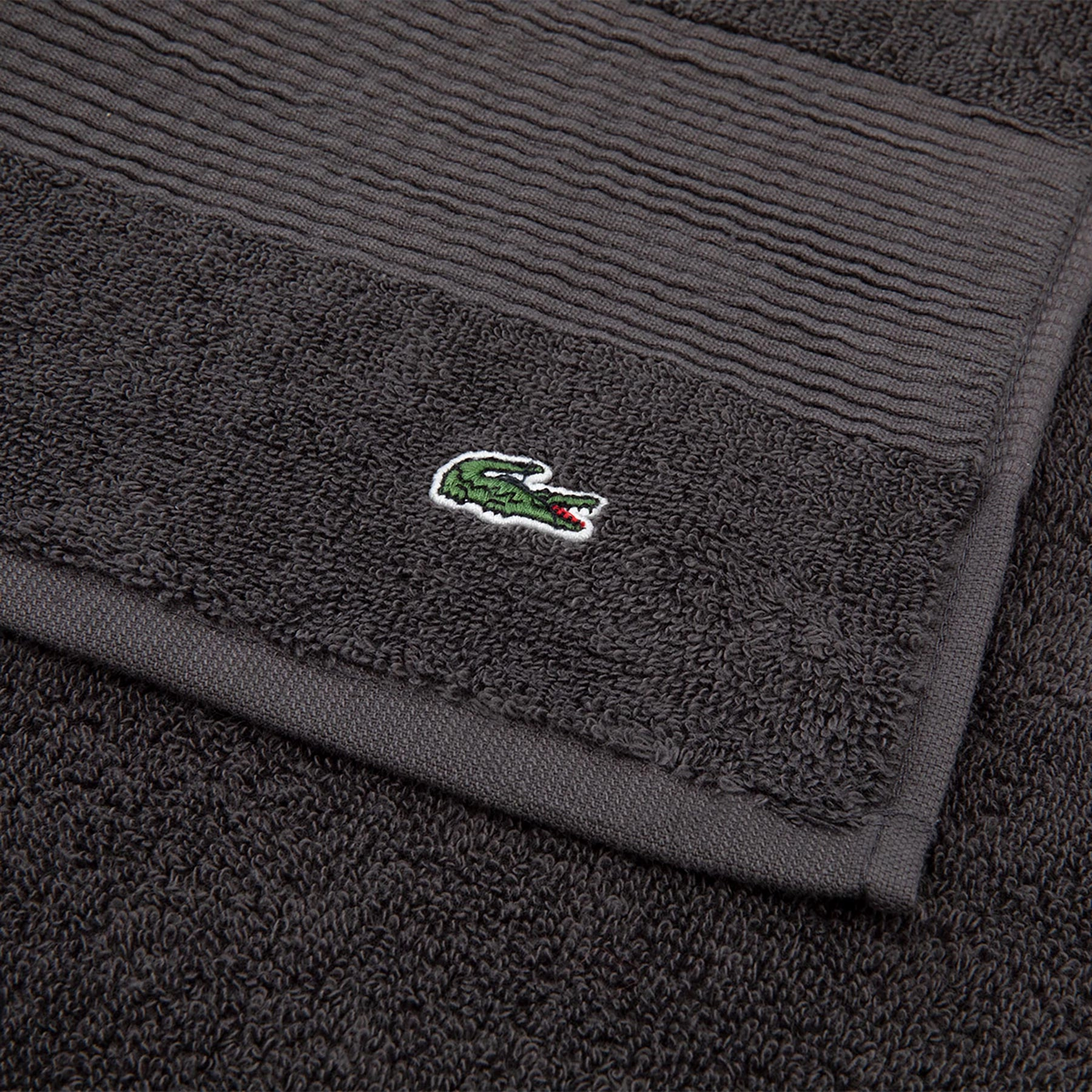 LLECROCO Bitume 600gsm Bath Towel Collection by Lacoste