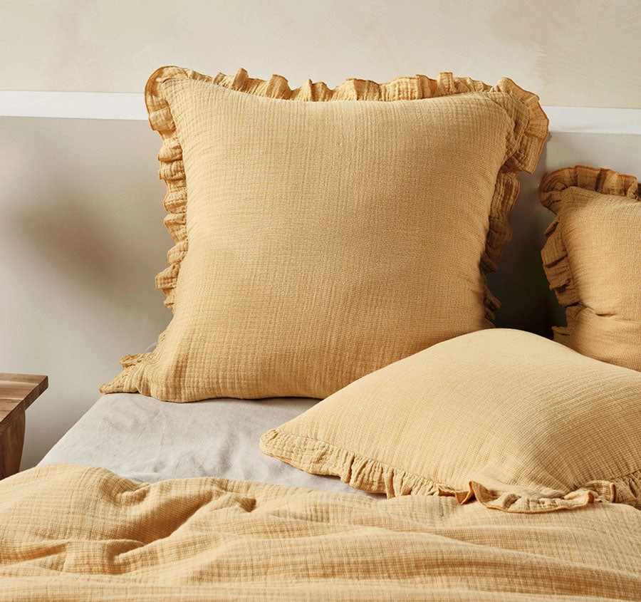 Lucy European Pillowcase Saffron
