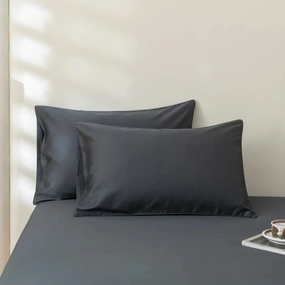 Luxe Sateen Pillowcase Set - Charcoal