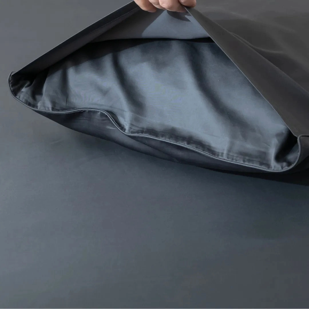 Luxe Sateen Pillowcase Set - Charcoal